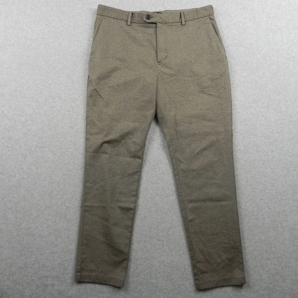 Banana Republic Pants Mens 34x29‎ Slim-Tapered Fit Dress Suit Flat Front Brown
